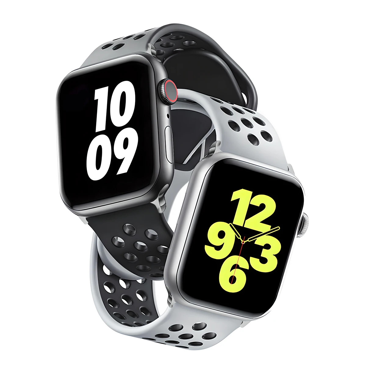 حزام سيليكون لساعة أبل العصابات 44 40 مللي متر 45 41 مللي متر 38 مللي متر 42 مللي متر حزام سوار لسلسلة iWatch se 9 8 7 6 5 3 الترا 2 الفرقة 49 مللي متر