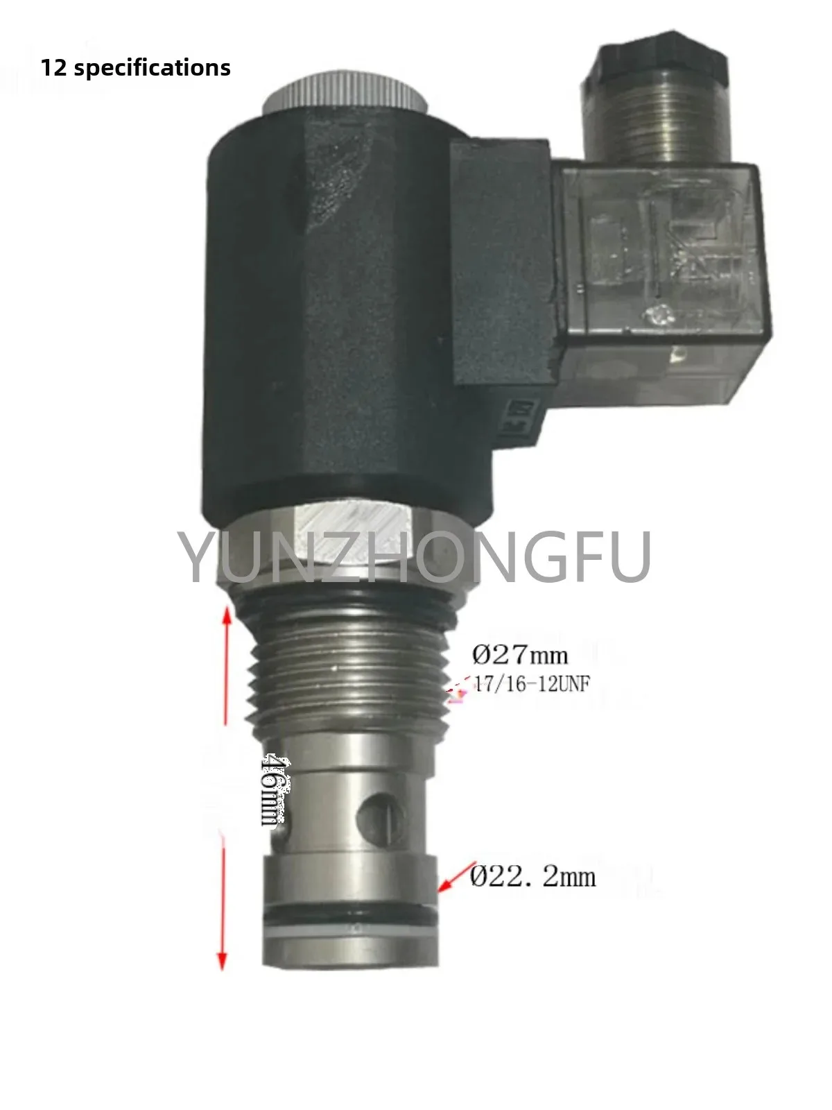 Hydraulic Solenoid DHF12-222 Two-Way Electric Pressure Retaining Check Dc24v Electromagnetic Spherical Valve