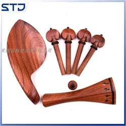 High quality 1 set 4/4 3/4 violin parts  rosewood fittings,Tailpiece+Tuning pegs+Endpins+Chin rest/Chin Holder