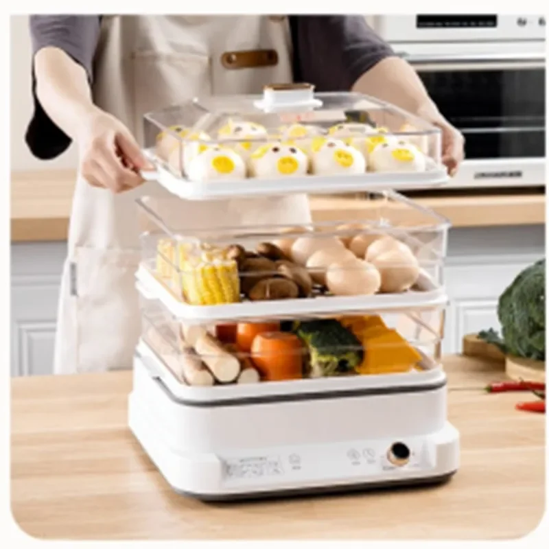 220v Electric Electric Steamer Household Multi-Functional Three-Layer Large Capacity Steam Pot Cooking One Can Book A Small Brea