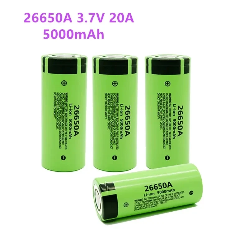 Daweikala-batería recargable para linterna, pila de 5000mAh, 26650, 3,7 v, 3,6 V, 26650-50A