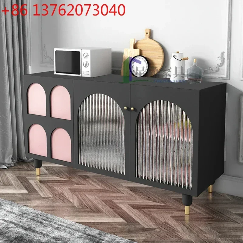 

Light luxury modern dining side cabinet modern simple arched entrance master design display decorative cabinet