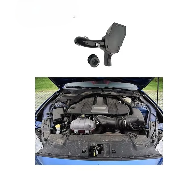 

Clean and clear surface texture dry carbon fiber cold intake system for Mustang 5.0L