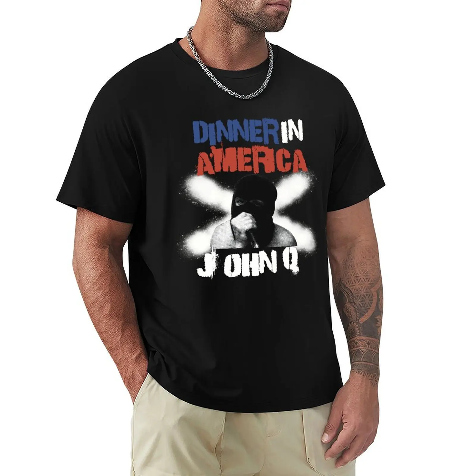 Dinner in America John Q (color) T-Shirt Simple Graphic Design T-Shirt
