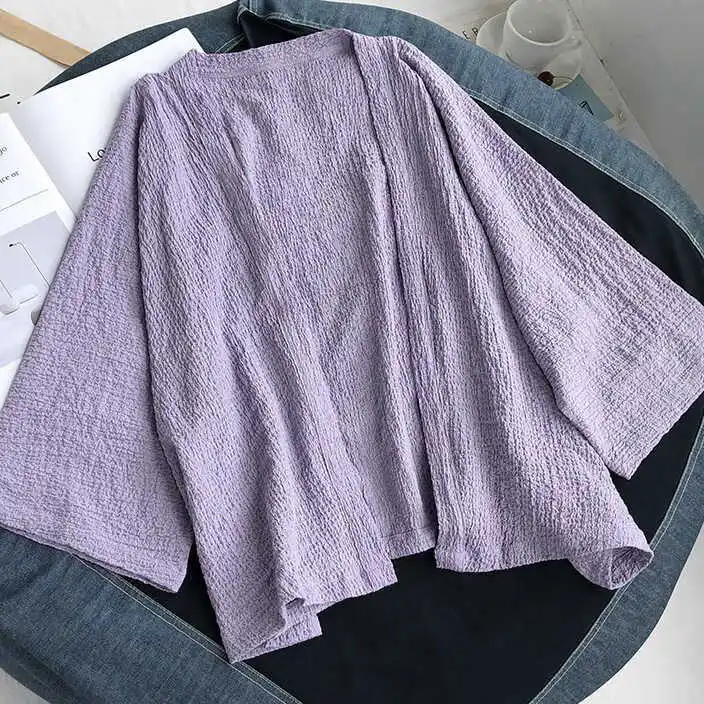 

Стильная свободная женская летняя куртка-накидка в корейском стиле, модная верхняя одежда для кондиционированных помещений