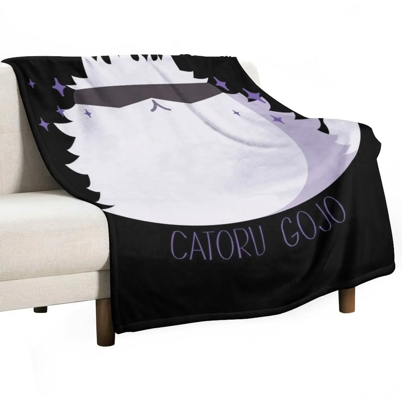 

Chibi Gojo Cat Throw Blanket All Season Lightweight Soft Blanket for Bed