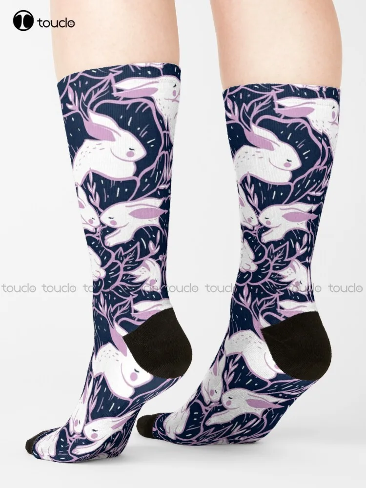 Where The Bunnies Sleep Socks Hiking Socks Women Unisex Adult Teen Youth Socks 360° Digital Print Harajuku Streetwear Gift Retro