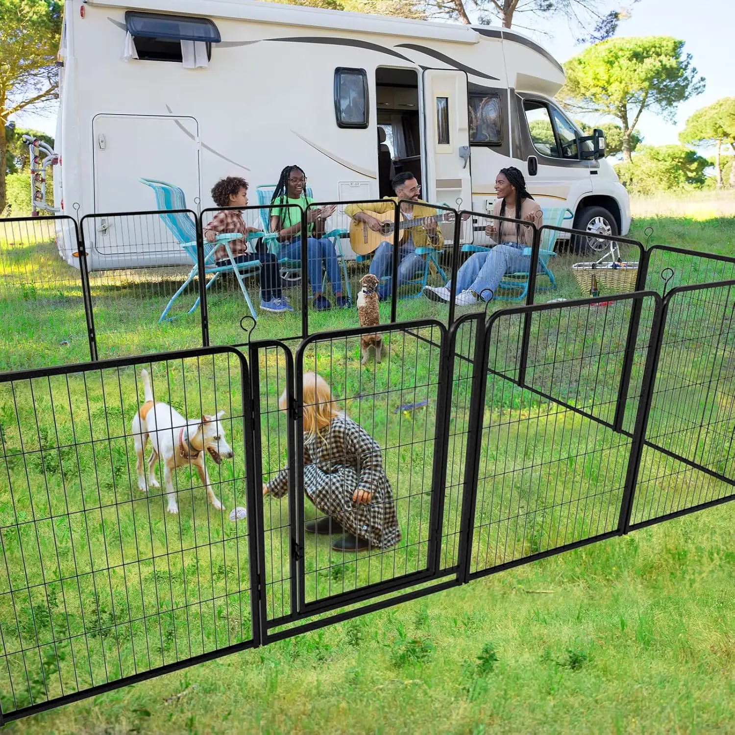 Dog Playpen Outdoor Extra Wide 16 Panels Heavy Duty Dog Fence 40