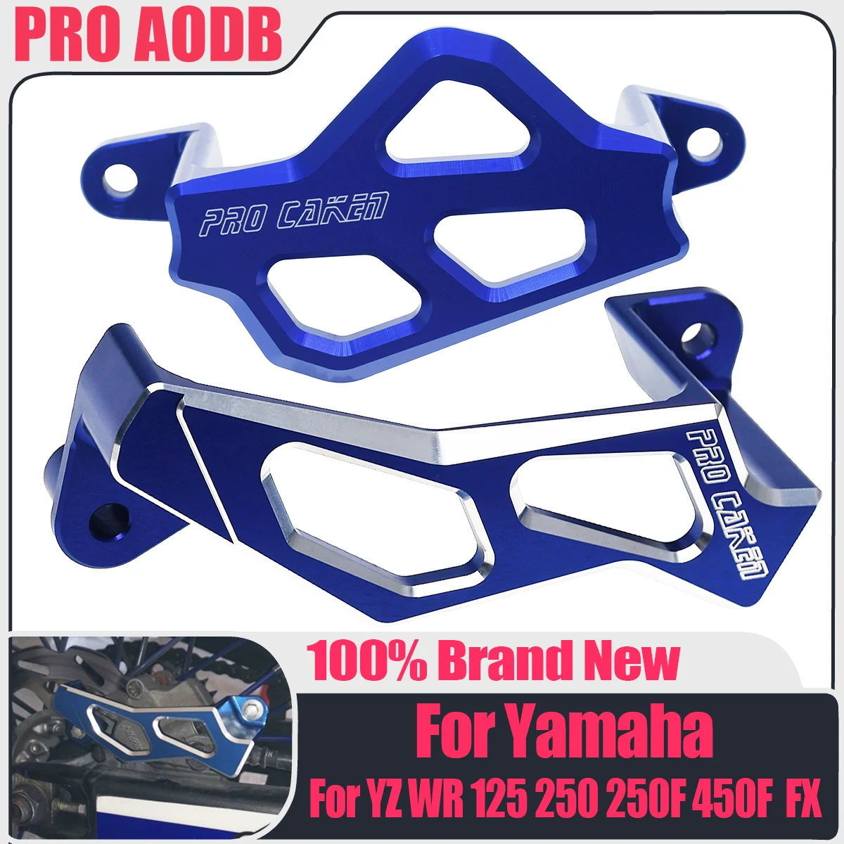 Motorcycle CNC Rear Brake Caliper Guard Protector Cover For Yamaha WR250R WR250X YZ125 125X YZ250 250F 250FX YZ450F YZ450FX