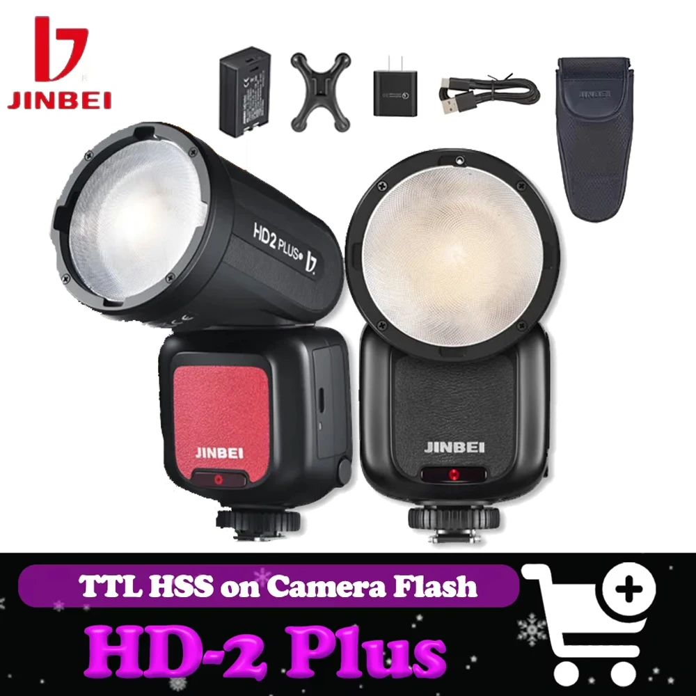 

JINBEI HD-2 PLUS TTL Профессиональная вспышка на камере 100 Вт Full HD Цветной сенсорный экран Легкая вспышка из быстрорежущей стали для Sony Canon Fuji