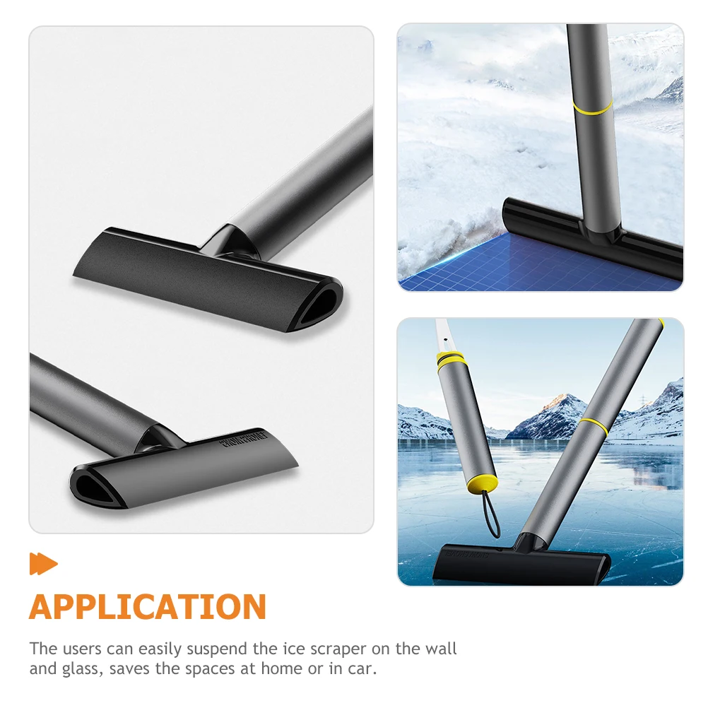 

Aluminum Alloy Car Windshield Snow Remover Ice Scraper Shovel Wiper Compact Lightweight Portable Storage Design Ergonomic Handle