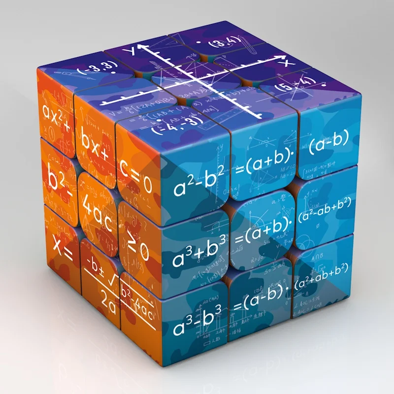Rompecabezas mágico con Base para niños, Cubo de matemáticas, elemento de química física, juguetes educativos, regalos para niños, 3x3x3