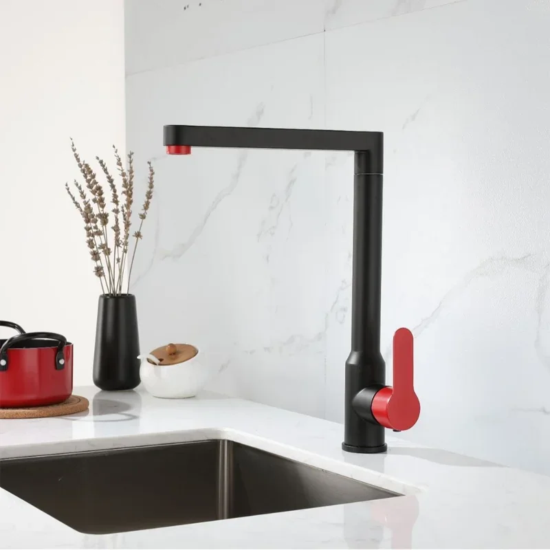 الليمون الفولاذ المقاوم للصدأ المطبخ صنبور 360 درجة تدوير مرنة بالوعة صنبور الماء الساخن البارد بالوعة المطبخ صنبور حوض خلاط