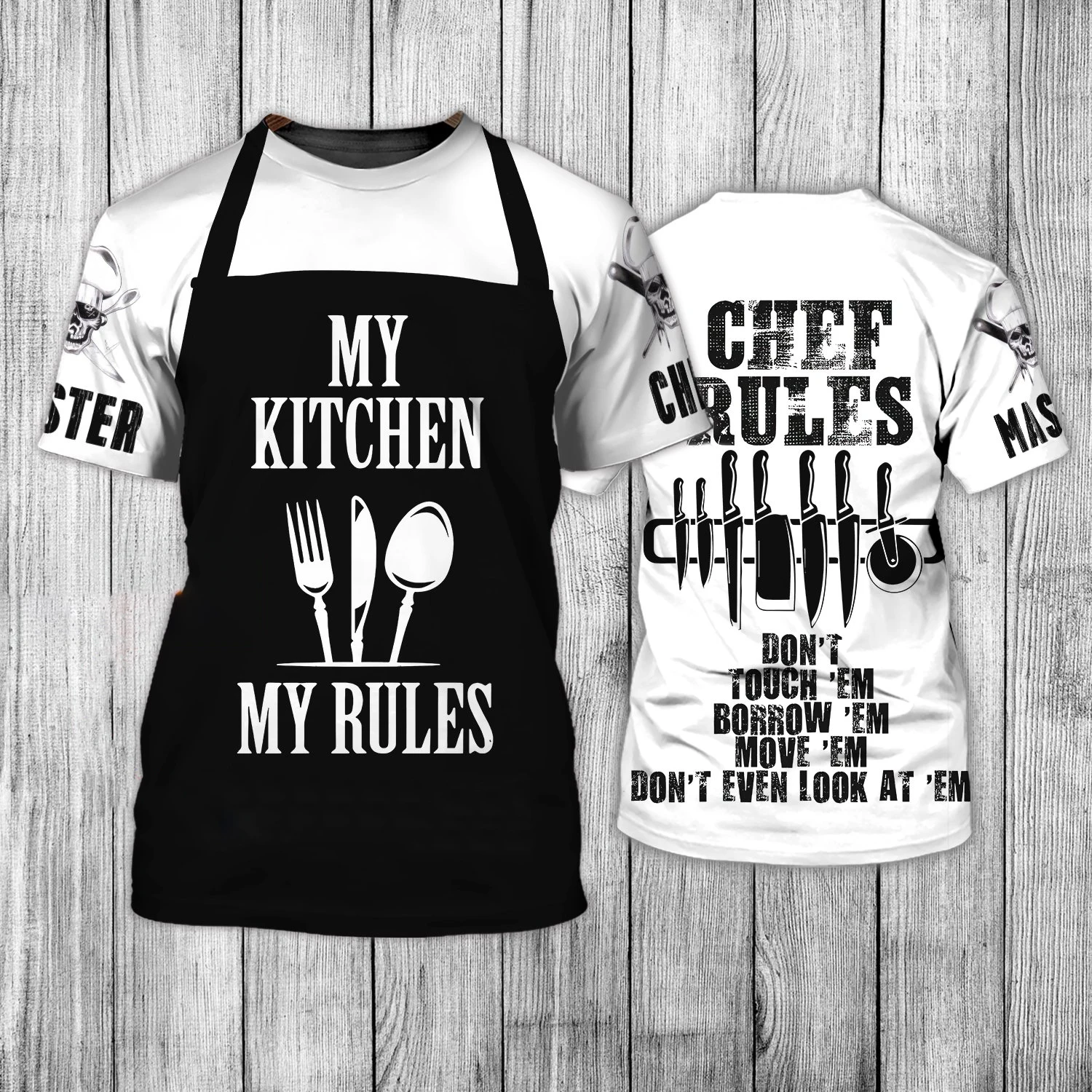 Chef Shirt Men\'s T-shirts 3D Custom Print Men Clothing O-Neck Oversized Cheap Short Sleeve Tops 5xl Male Vintage Punk Streetwear