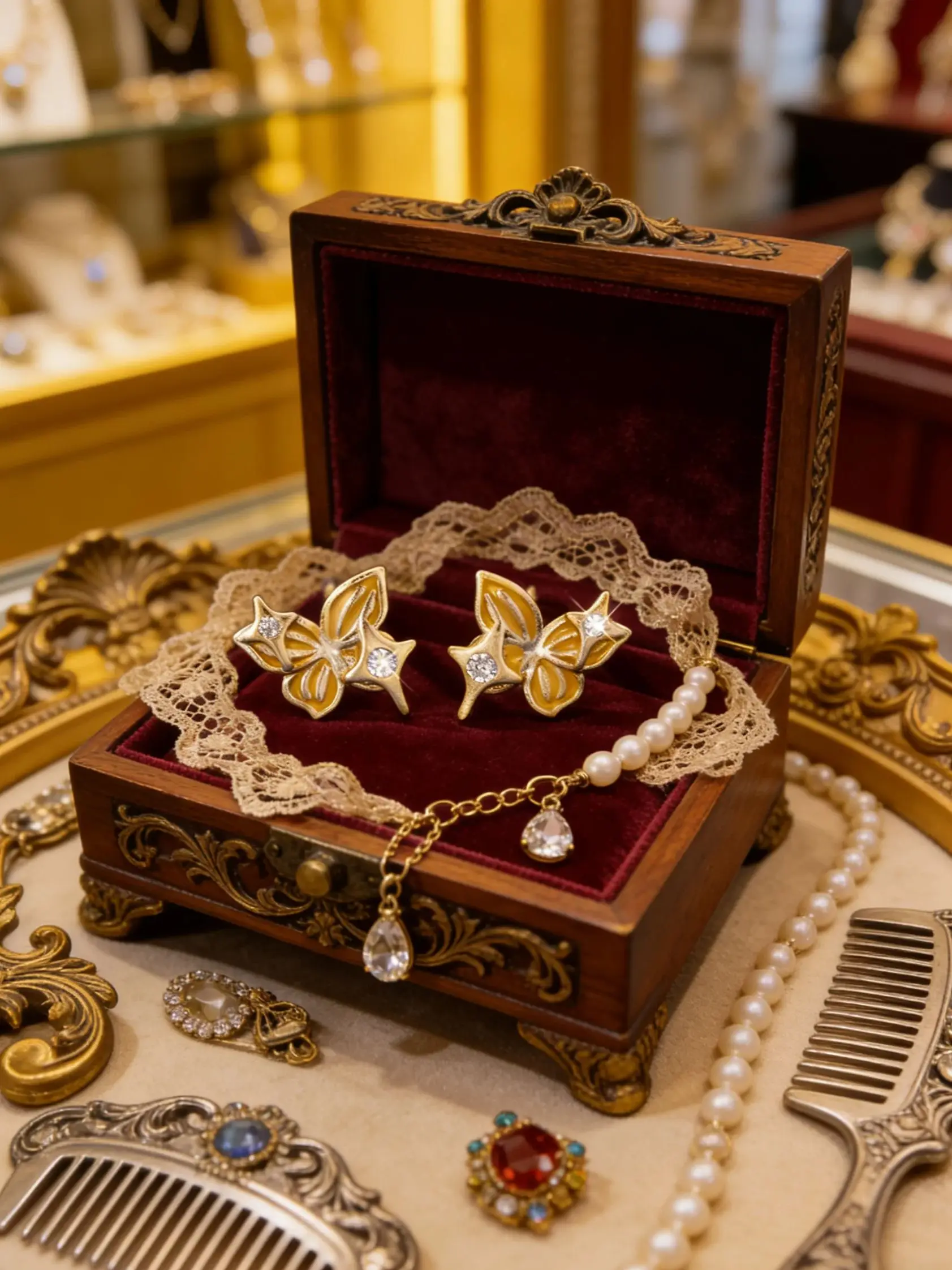 

MOVESKI 925 Sterling Silver Elegant Butterfly Earrings - Niche Design Yellow Style, Fashionable Women’s Jewelry Gift