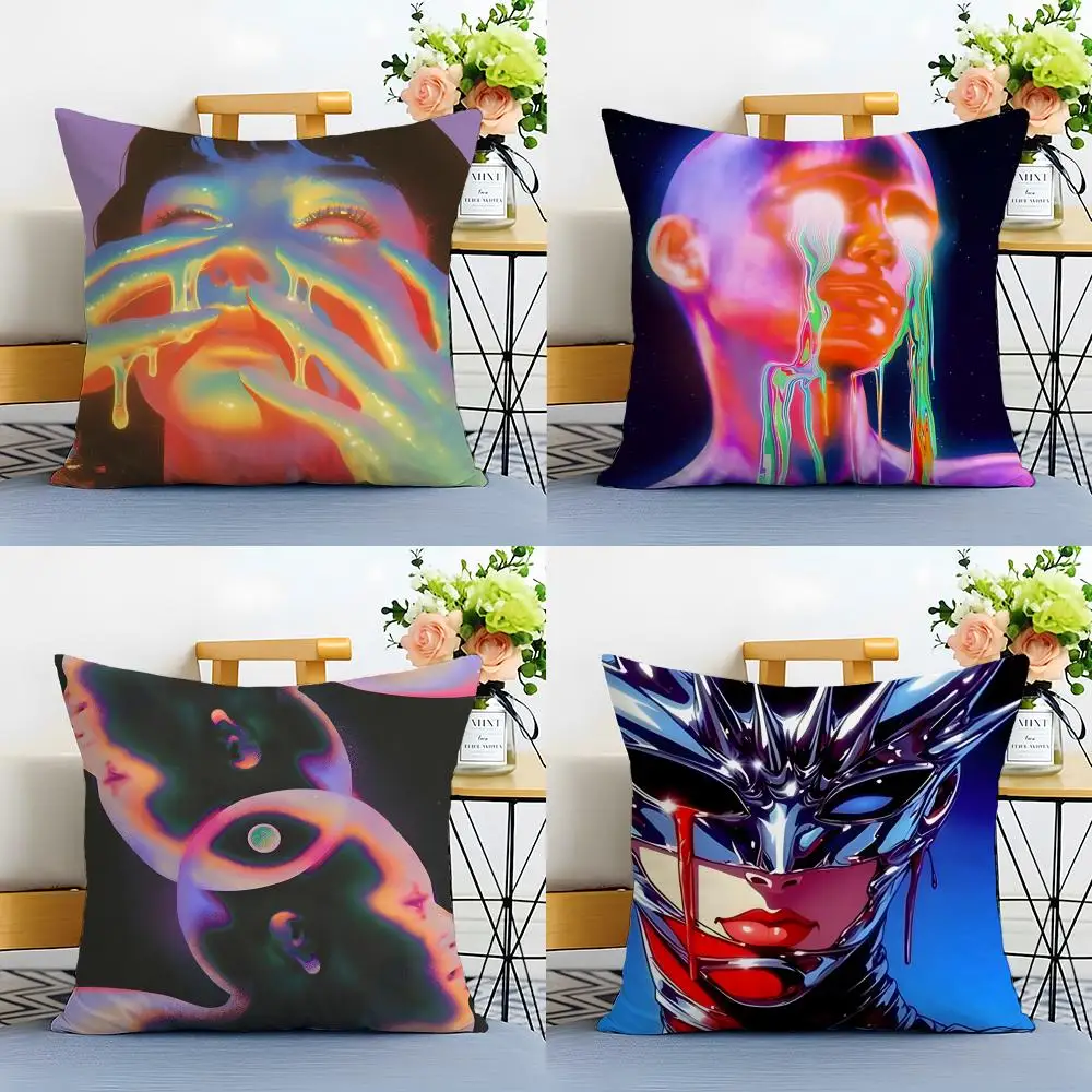 Stylish Innovative Dynamic Abstract Futurism Cushion Cover Washable Linen comfort Soft  for Sofa Bed Cozy Home Room Decor