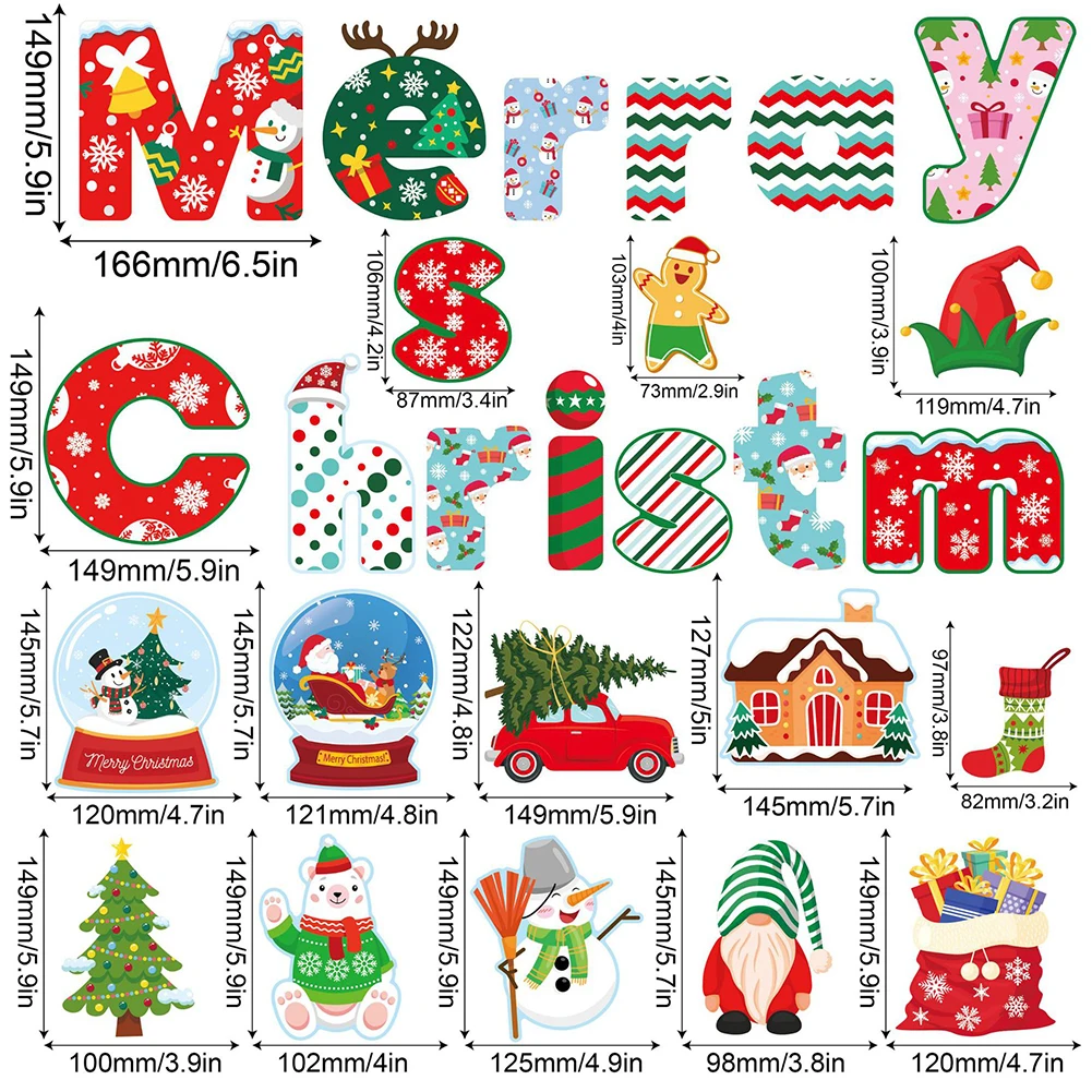 Xmas Sticker Window Cling, Christmas Party Wall Sticker Xmas Decals