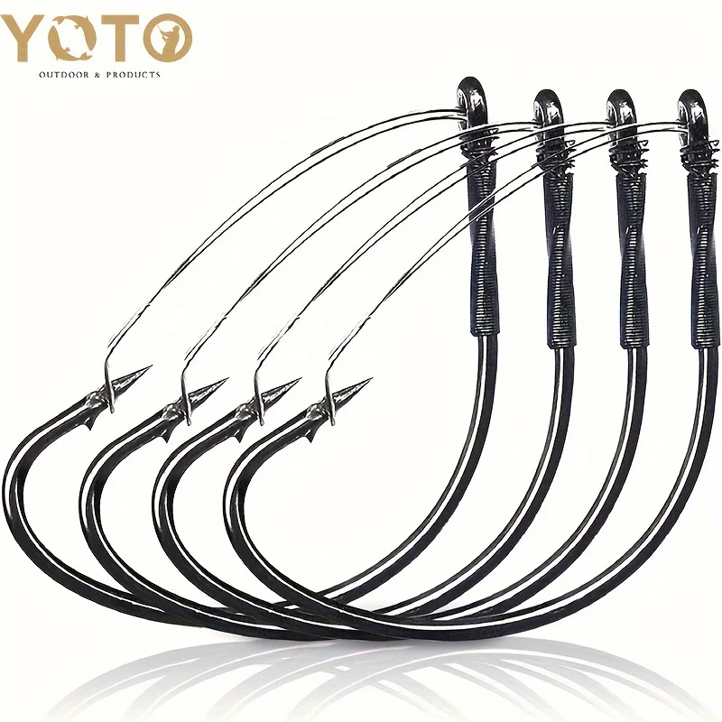 YOTO 20PCS Weedless Hooks,Wide Gap Wacky Worm Hook,Wacky Weedless Style Rig Hook