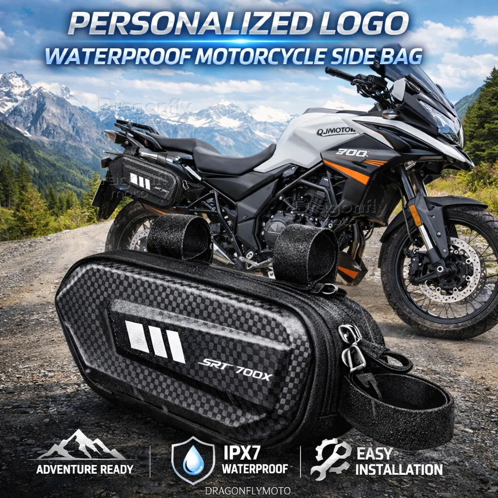 For QJ Motor SRT 700X SRT 700X SRT 700X Motorcycle Side Bag Personalized Logo Waterproof Hard Shell Saddlebag