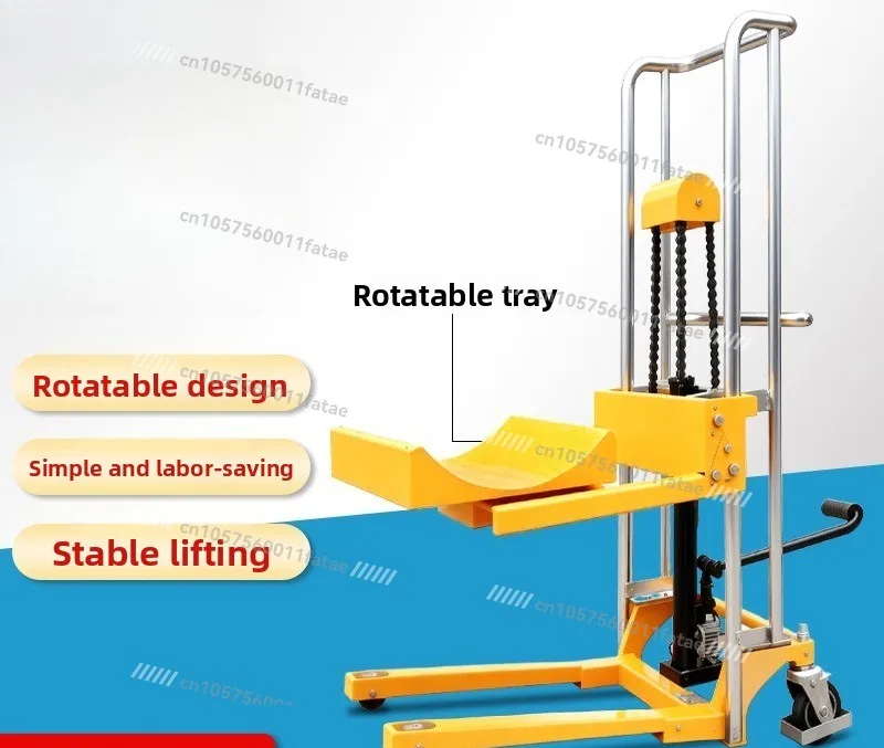Rotatable Circular Arc Table Manual Hydraulic Stacking High Electric Lift Car Circular Roll Film Feeding