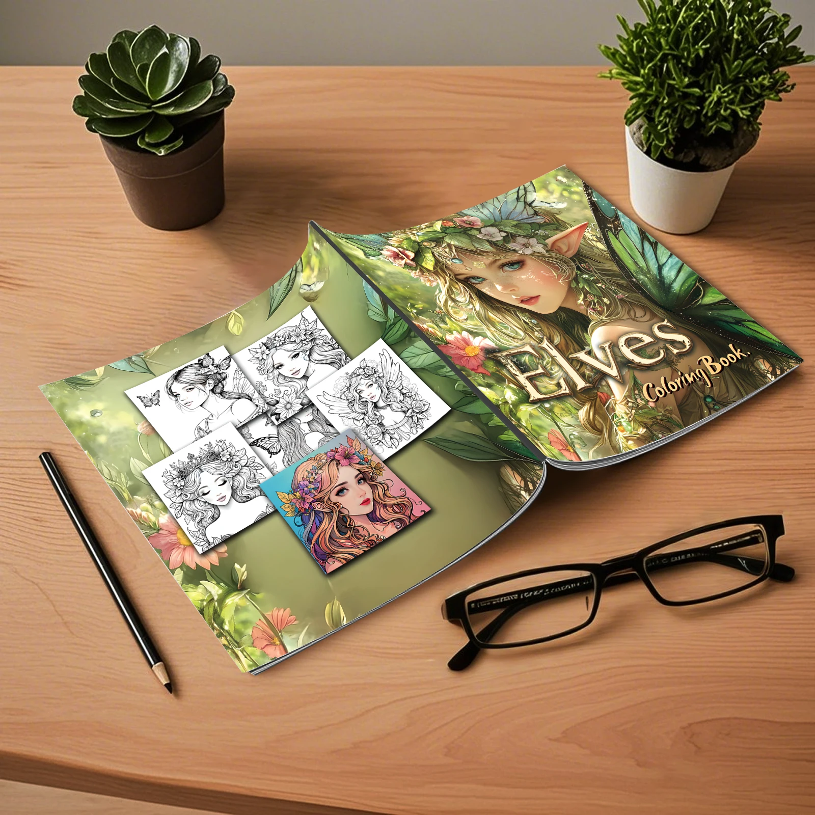 1pc Floral Fantasy Colouring Books for Teens and Adults 24 Pages DIY Gift Color Book for Relaxation and Creative Expression