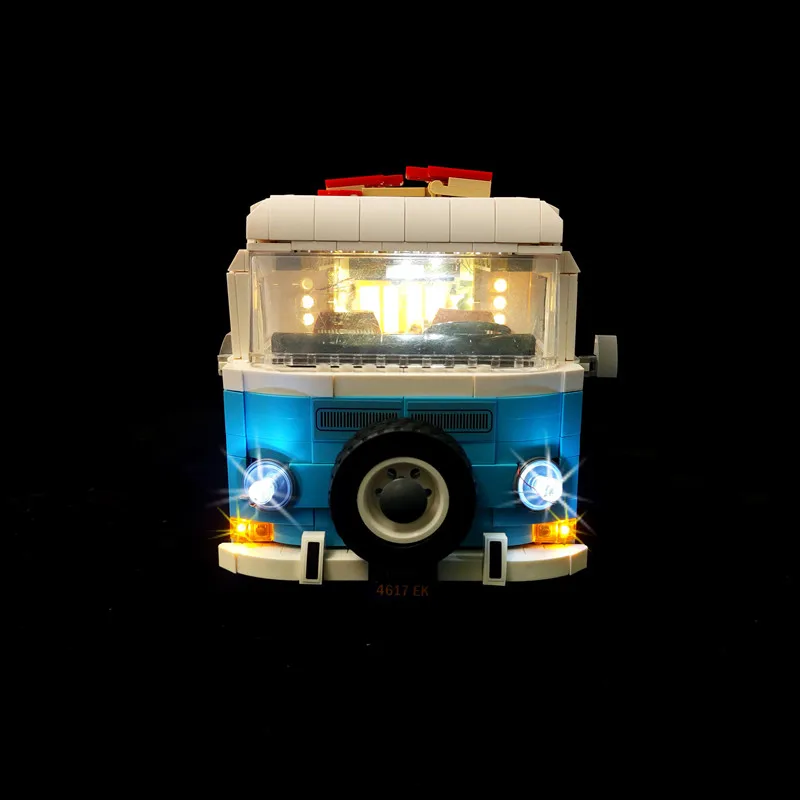 LED Light Kit For VW T1 Camper Van Building Blocks Model Compatible With Bricks Lighting Set (Building Blocks Not Included) - view 5