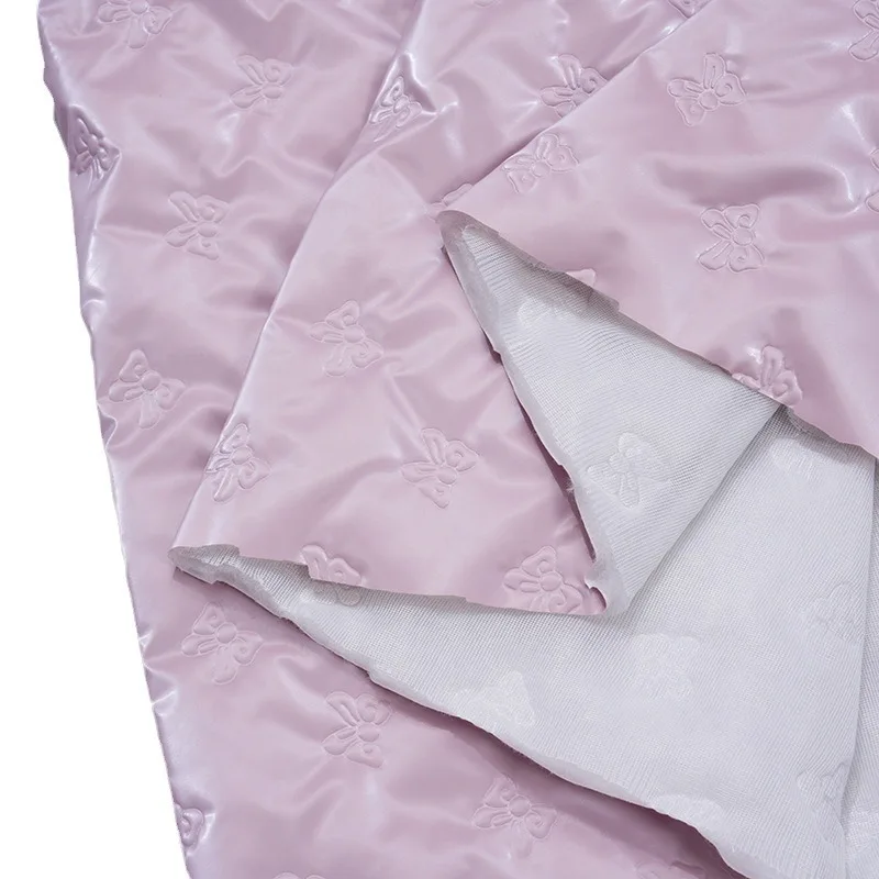 100X138CM Ultrasonic Embossed Bow Quilted Pressed Cotton Polyester Fabric 2mm ThickThrow Pillow Bag Pet Outdoor Picnic Mat Diy