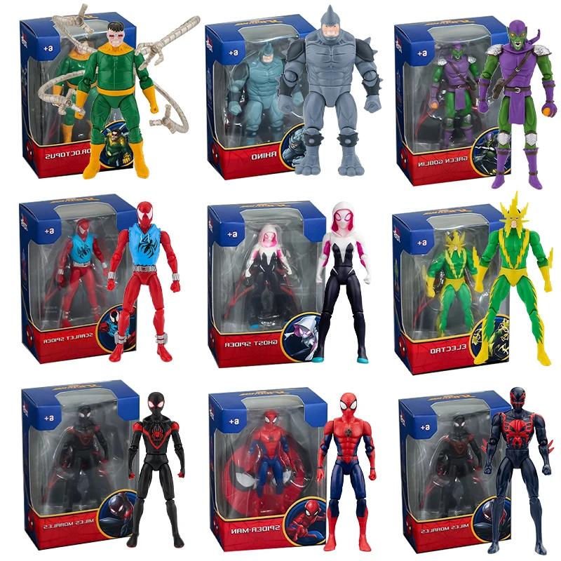 Genuine ZDTDS 10CM Avenger Figure Rivals Rhino Thanos Ghost Spider Man Scarlet Electro Venom Octopus Iron Captain Hulk Figurine