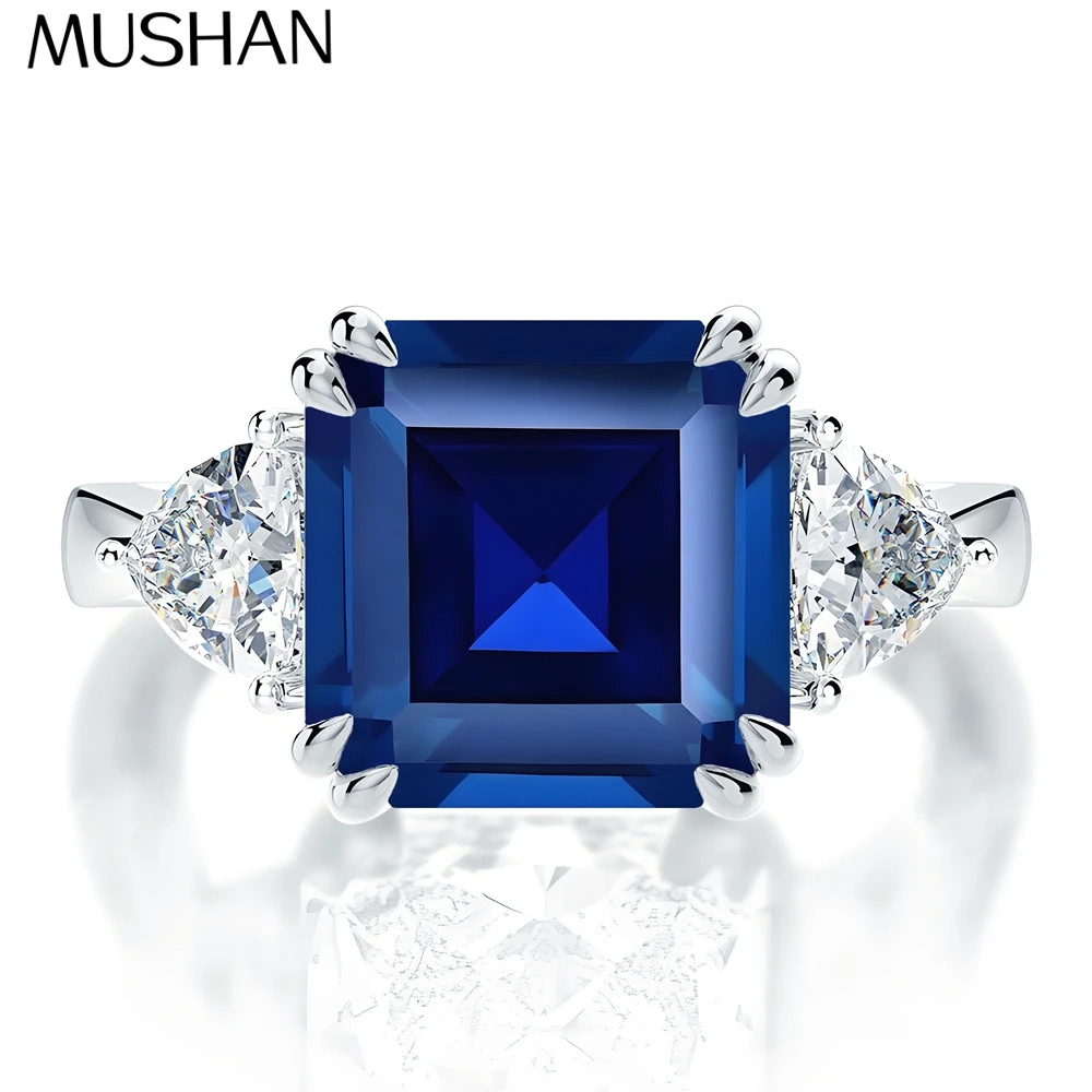 

MuShan Jewelry 925 Sterling Silver Ring Wedding Band High Carbon Diamond Bridal Shower Mother Day Gift Women Rings Fine Jewelry