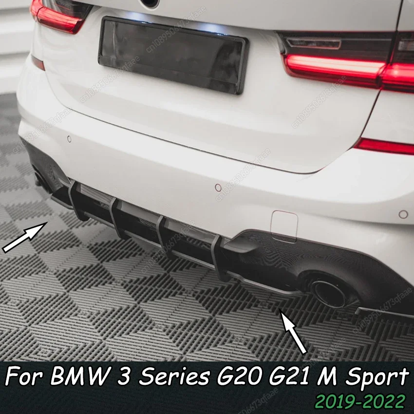 

For BMW 3 Series G20 G21 M Sport 2019-2022 Black Car Front Bumper Splitter Lip Spoiler Diffuser Cover Maxton Style Accessories