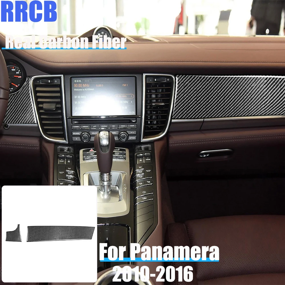 

Real Carbon Fiber Car Accessories Dashboard Panel Soft Cover Sticker For Porsche Panamera 970 2010 2011 2012 2013 2014 2015 2016