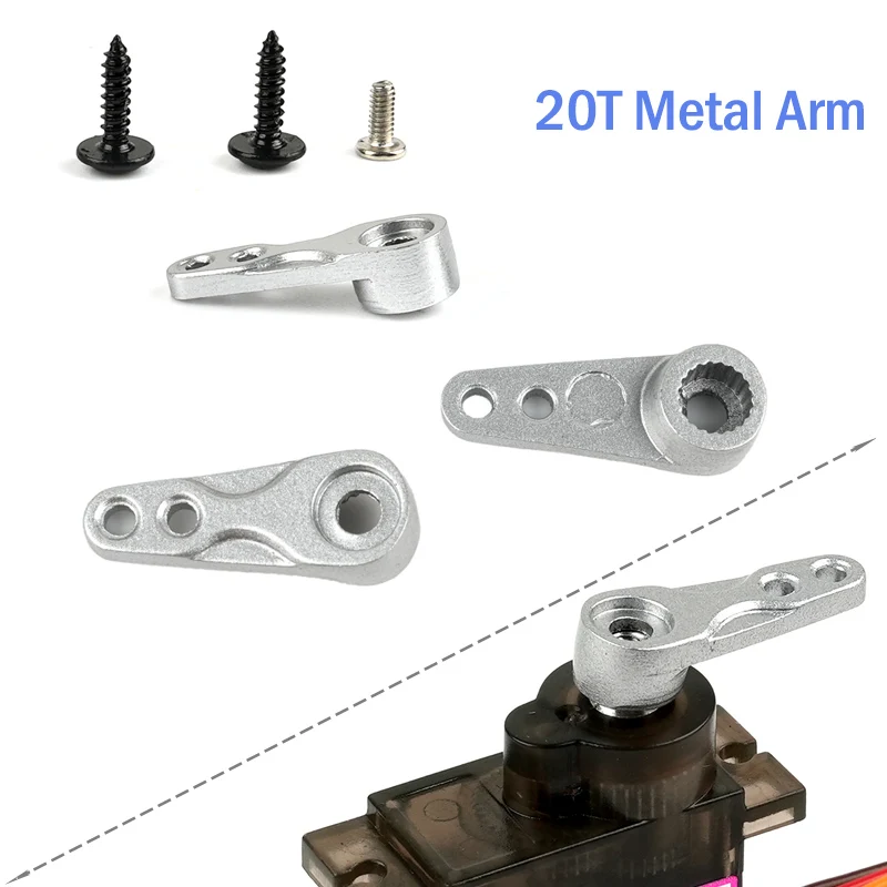 1PCS/2PCS /4PCS Metal Servo Parts 20T Arm For 9g MG90S MG90D SG90 Mini Servos Metal Swing Horn Arm DIY Toys Accessories
