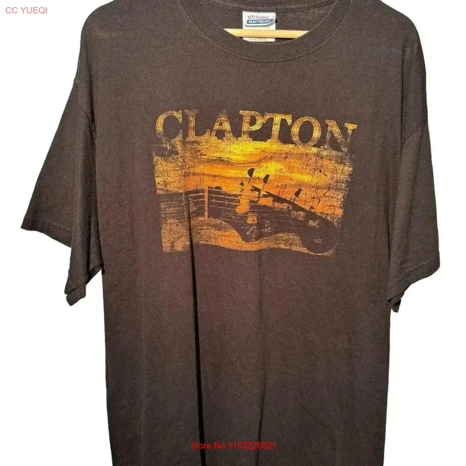 Vintage Eric Clapton Slowhand Double Sided T Shirt Size XL Music Washed Stretched Casual Comfortable Breathable vintage Washed