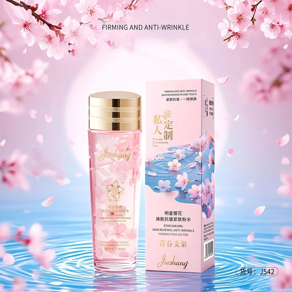

Sakura Essence Cherry Blossom Water Improve Dry Rough Dull Skin Care Facial Tonic Delicate Elastic Tightening Lifting Face Toner