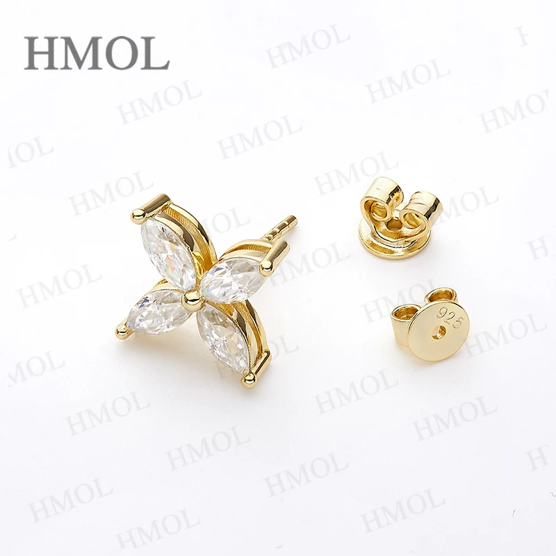 Moissanite 100% 925 Sterling Silver Jewelry Earrings Marquise Shape D Color Charms For Women Anniversary Gift Daily Certificate