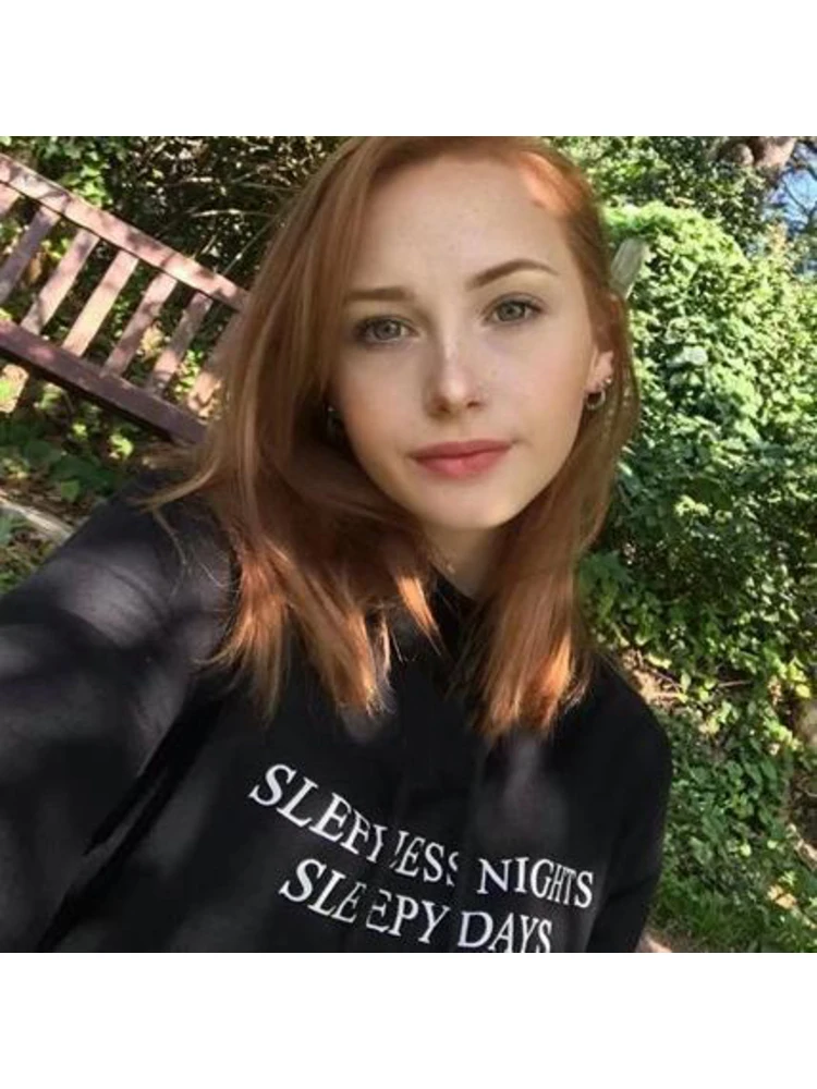 

SLEEPLESS NIGHTS SLEEY DAYS Hoodies Women Fashion Slogan Pullover Grunge Tumblr Aesthetic Sweatshirt Causal Tops Streetwear