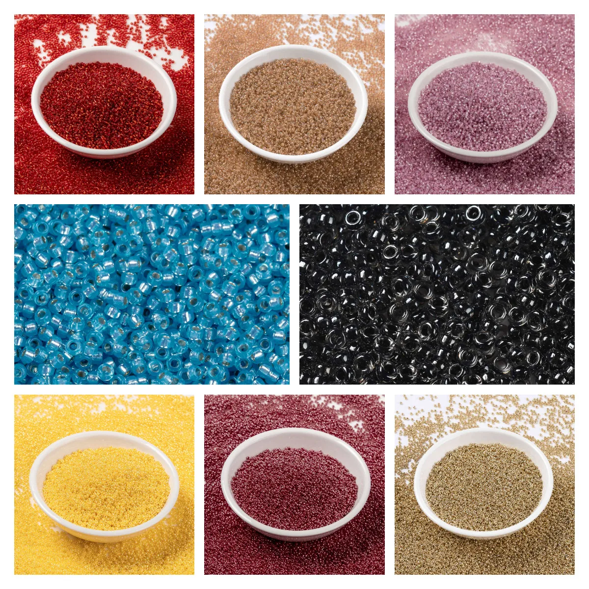 10g 15/0 Glass Seed Beads 1.5mm Loose Spacer Seedbeads for Beaded Bracelets Necklaces DIY Needlework Jewelry Making