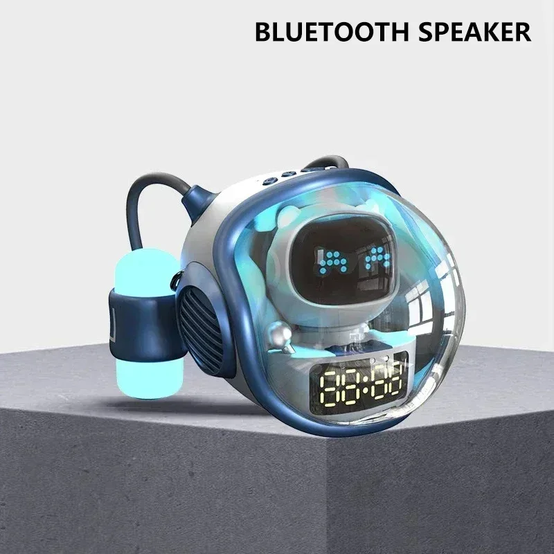 

Mini TWS Sound Box Home Portable Astronaut Wireless Bluetooth Speaker Clock Decoration Smart Speakers HiFi Stereo Subwoofer