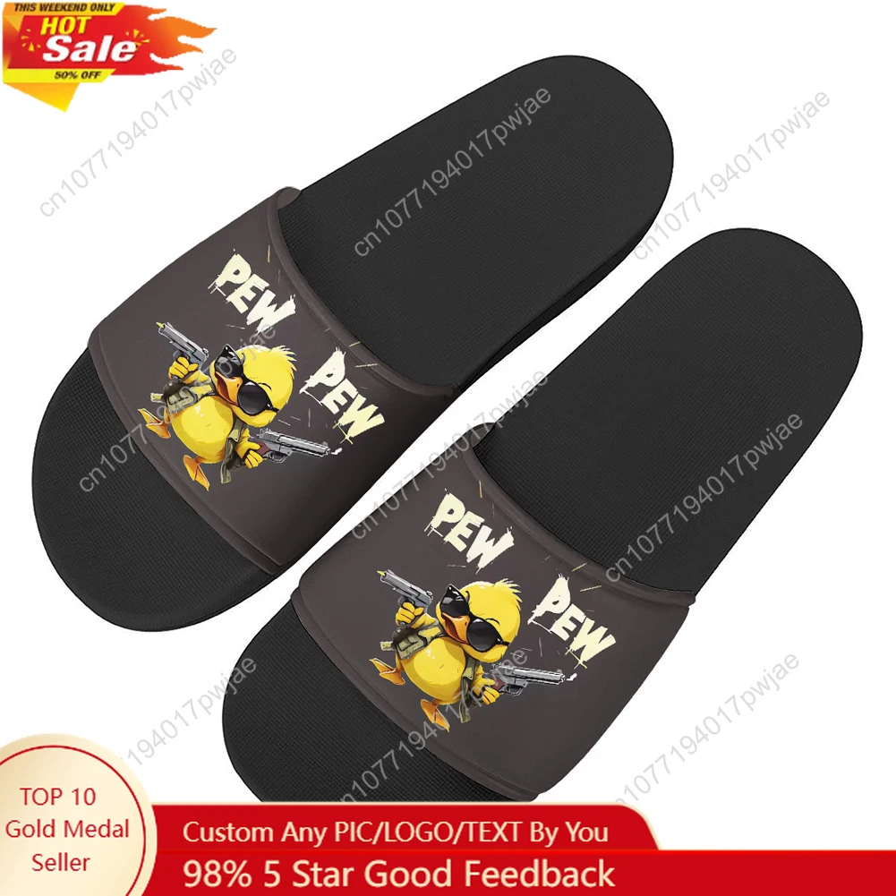 

Pew Pew Madafakas Fun Pattern Slippers Home Outdoor Casual Water Shoes Men Women Teenager Beach Pool Sandals Summer Slipper