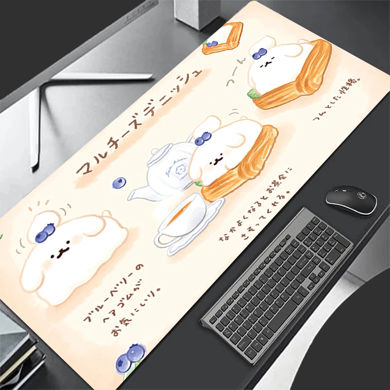 

Mousepad Cute Bread Dog Pattern Gaming Mats Rubber Cartoon Mouse Pad PC Accessories Desk Mat HD Non Slip Table Mat Keyboard Pad