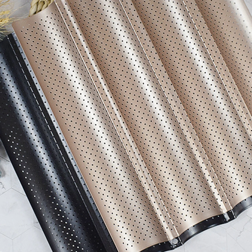 

Baguette Baking Tray Nonstick Oven Loaf Pans Reusable Bread Molds French Household Heatproof Pad Temperature Resistant