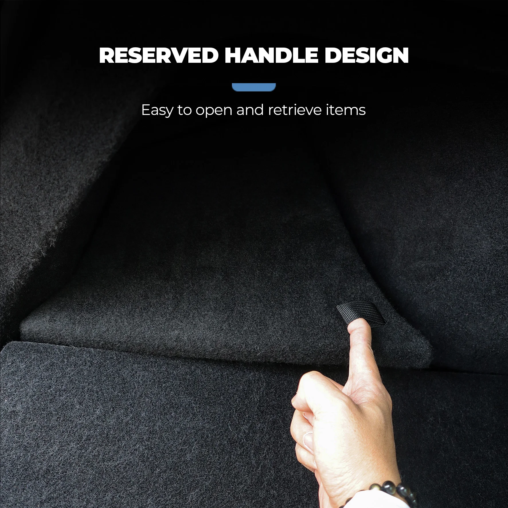 Futhope Car Trunk Side Storage Box For Tesla Model Y New juniper Flocking Cover Mat Partition Board Stowing Space Decoration image 5