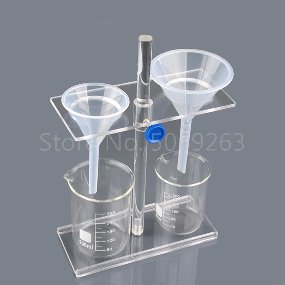 1PCS Organic Glass Funnel Stand PMMA Support Rack Lab Supplies with 2holes or 4holes Pore Size 35mm