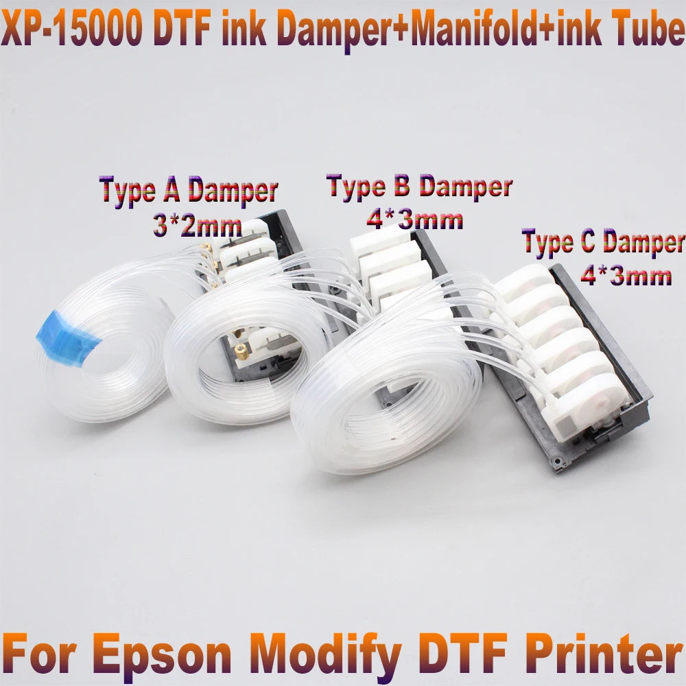 DTF XP15000 Printhead Manifold Adaptor With Ink Pipe Damper For Epson XP-15000 XP 15000 DTF Convert Modifiy Ink Damper Tube