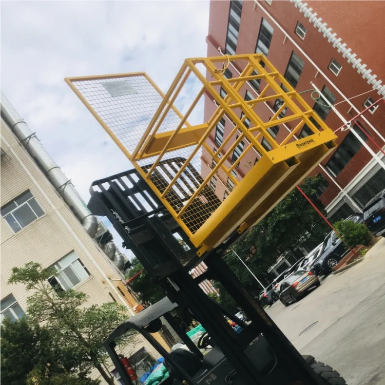 

Safety Access Cage Attachment Designed For Working At Heights, The Platform Ensures Security, Reliability