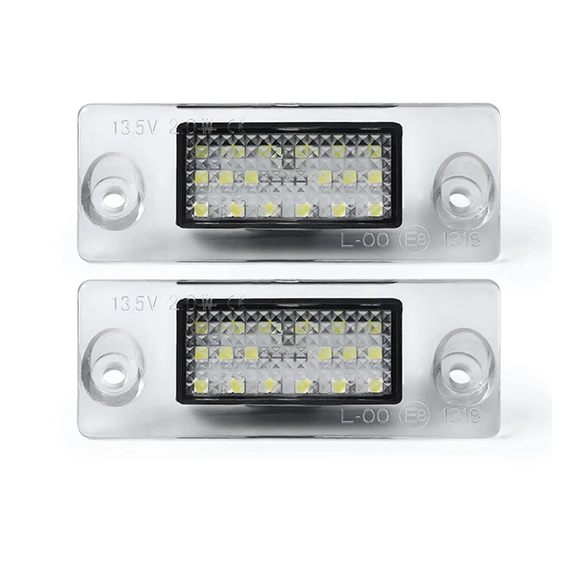 2Pcs For Audi A3 S3 8L A4 B5 Limousine Facelift Avant LED Number License Plate Light Lamps White Canbus Suber Bright Car-Styling