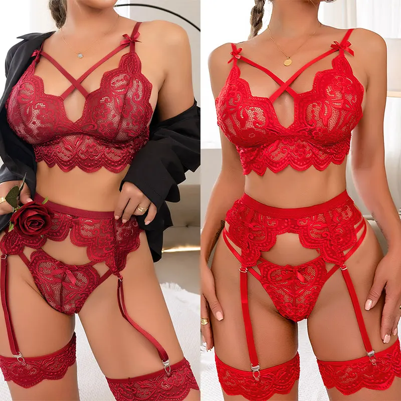 Sujetadores Sexys 2 Piece Set Teddies Japanese Bra Lace Sexy Seamless Embroidery Womens Bra Daily Ventilate Underwear Set