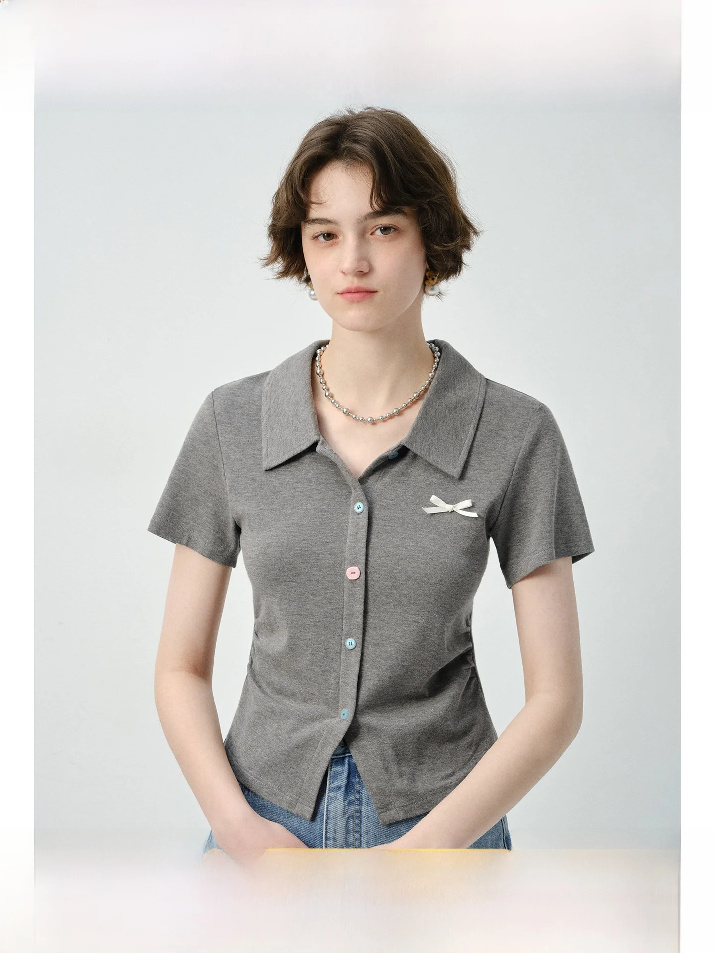 

Slim Fit plus Size T-irt V-Ne ort Sve Lightweight Open Cardigan Women's Casual Sle Faionable Summer Top