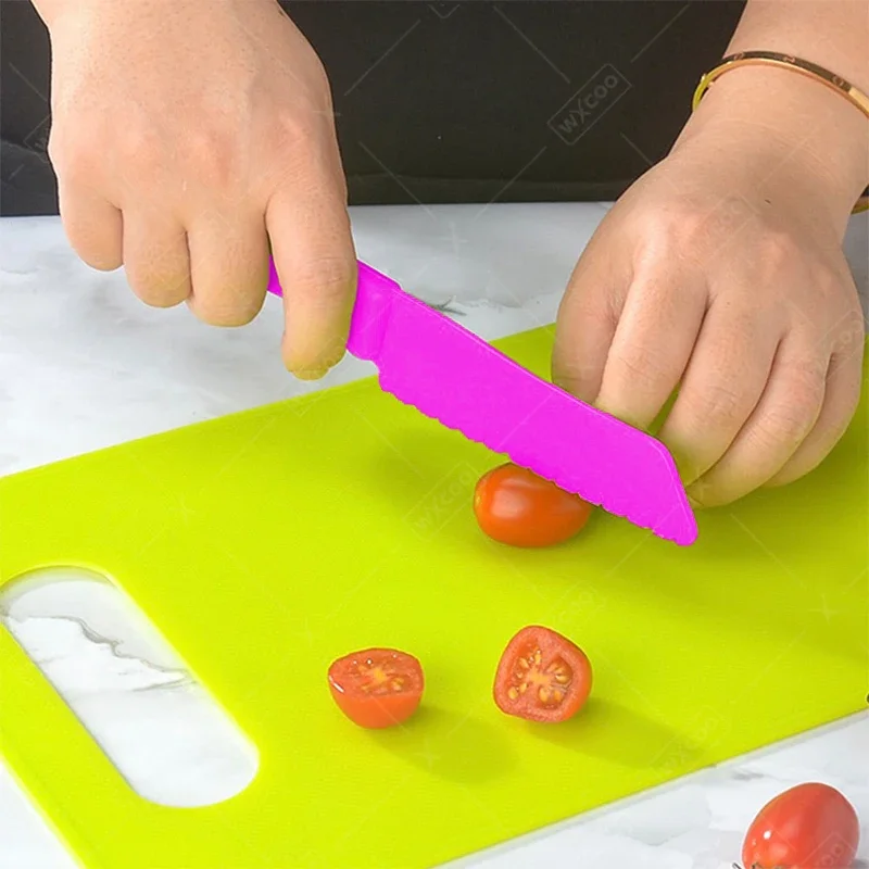 Kids Cooking Cutter Kitchen Toddler Knife Set Cooking Knives Vegetable Crinkle Cutter Cooking Utensils for Kids Kitchen Supplie image 5