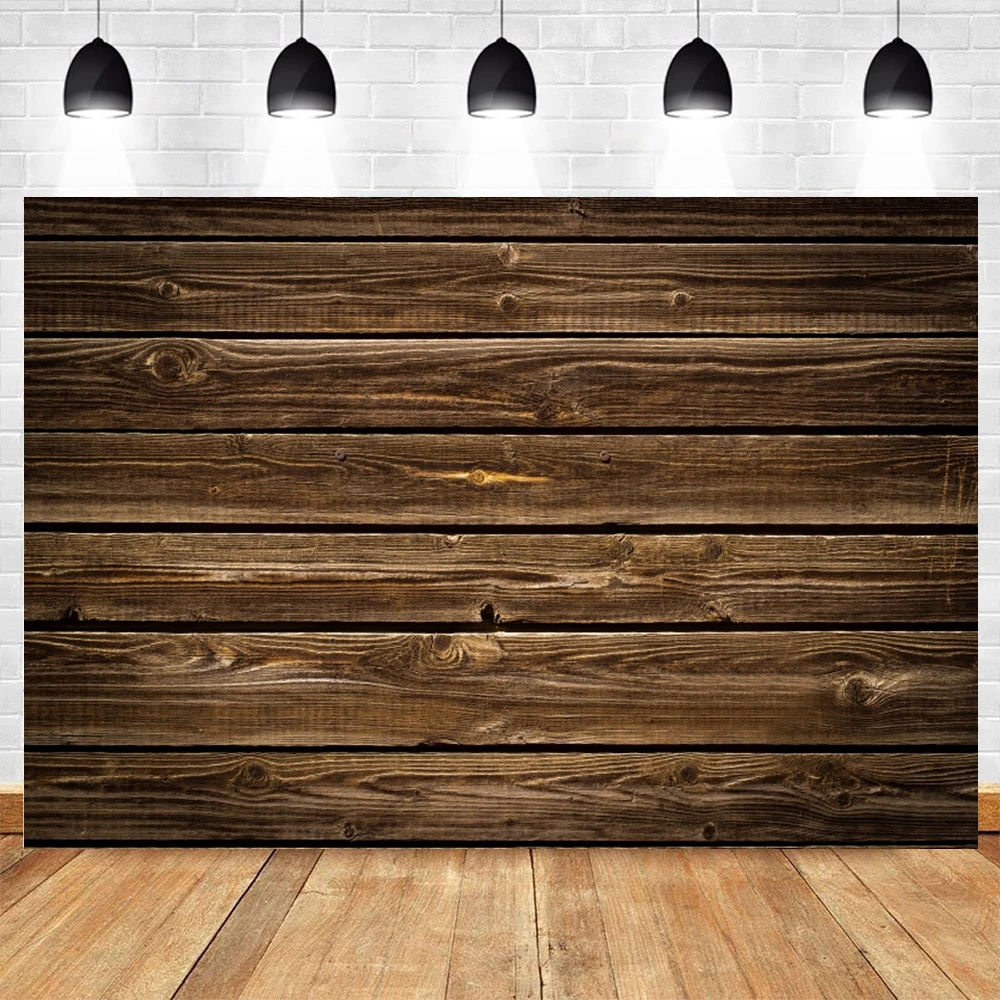 Wood Backdrop for Photography Rustic Vintage Brown Wooden Texture Baby Shower Wedding Birthday Party Decoration Photo Background